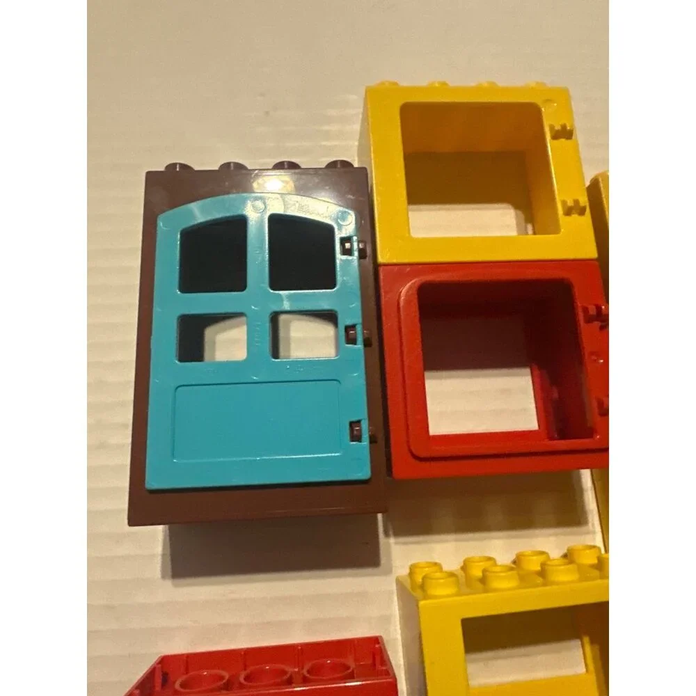 Vintage Lego Duplo 18 Window &‎ Door Pieces Assorted Lot taxi camping